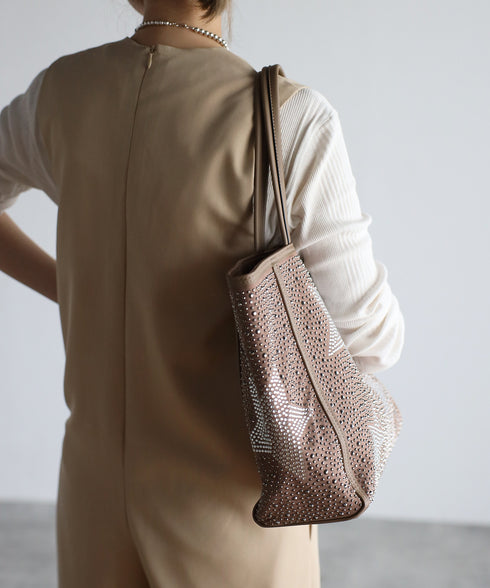 【ショップチャンネルOA商品】星柄ラインストーントートバッグポーチセット 17-0998